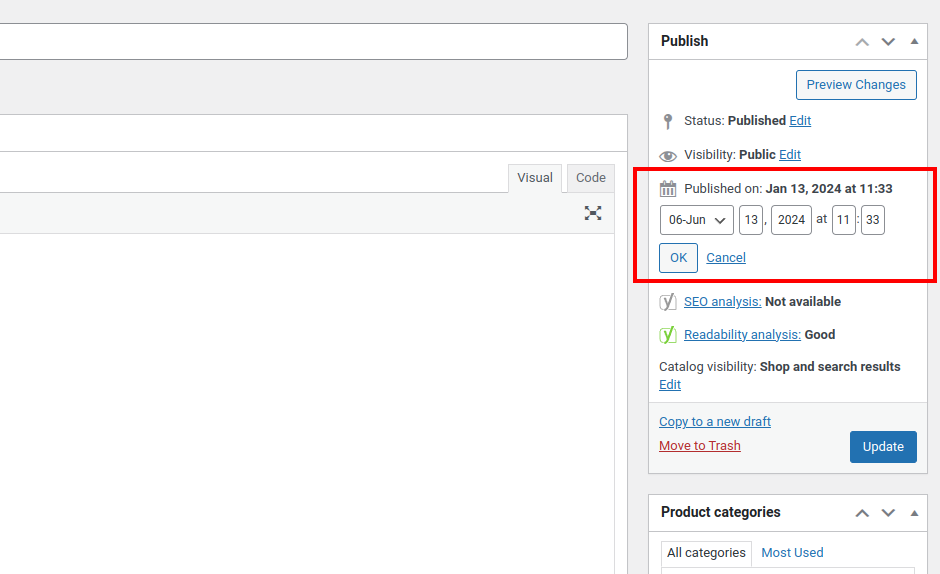 Set the Date and Time for your WooCommerce product