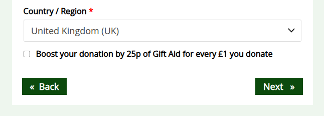 Gift Aid example
